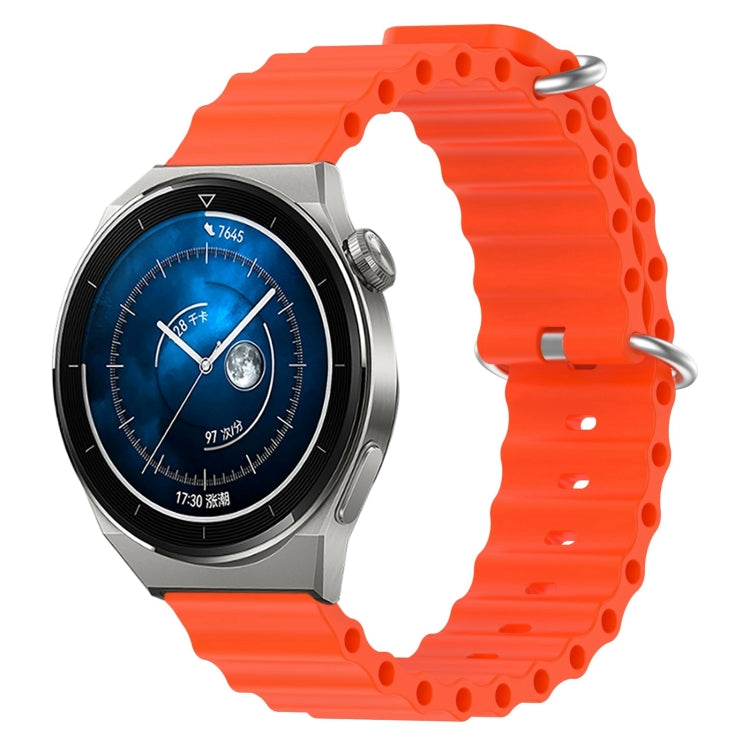 For Huawei Watch GT3 Pro 43mm 20mm Ocean Style Silicone Solid Color Watch Band