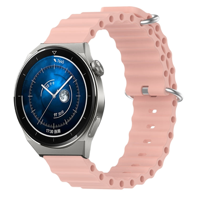 For Huawei Watch GT3 Pro 43mm 20mm Ocean Style Silicone Solid Color Watch Band
