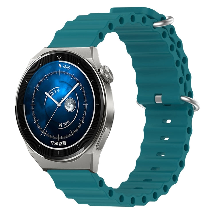 For Huawei Watch GT3 Pro 43mm 20mm Ocean Style Silicone Solid Color Watch Band