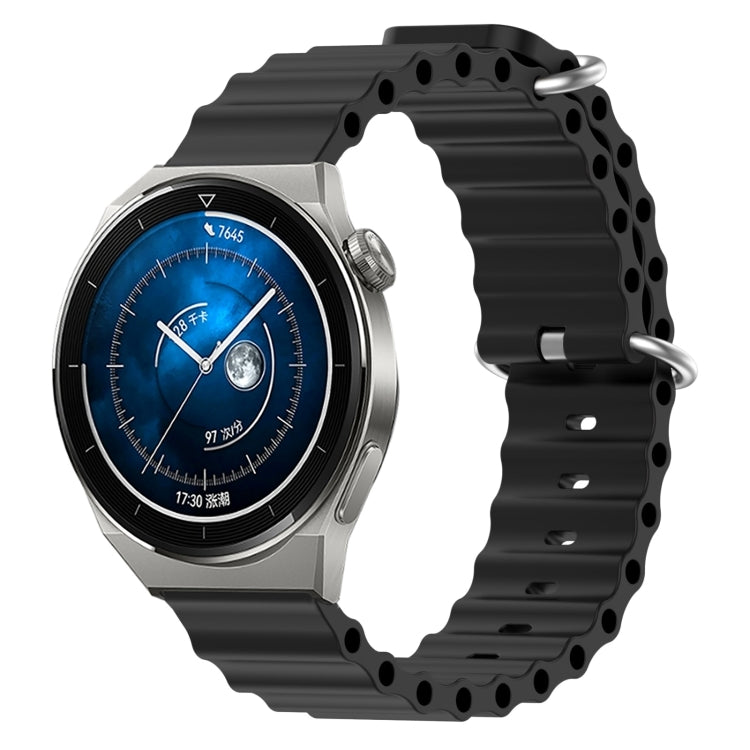 For Huawei Watch GT3 Pro 43mm 20mm Ocean Style Silicone Solid Color Watch Band