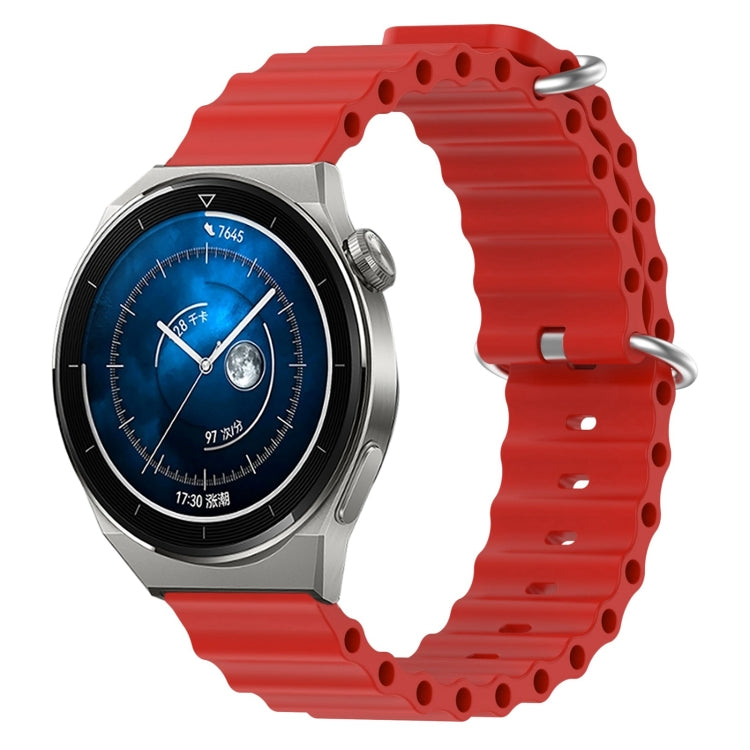 For Huawei Watch GT3 Pro 43mm 20mm Ocean Style Silicone Solid Color Watch Band