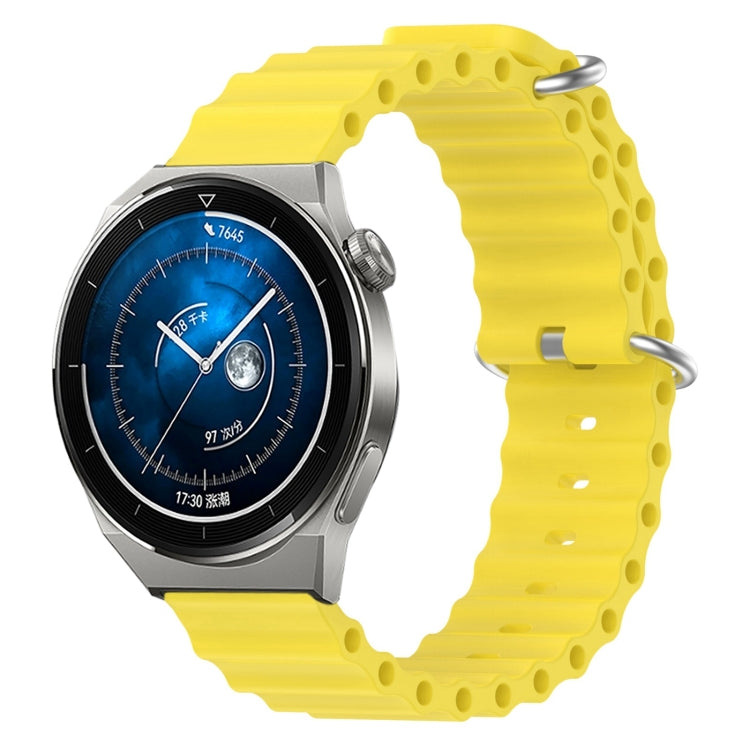 For Huawei Watch GT3 Pro 43mm 20mm Ocean Style Silicone Solid Color Watch Band