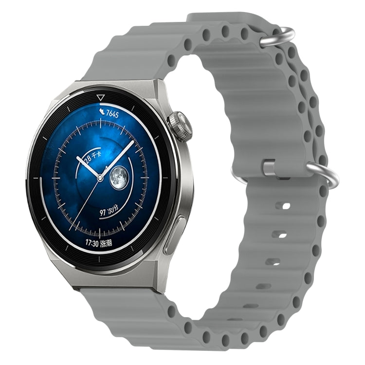 For Huawei Watch GT3 Pro 43mm 20mm Ocean Style Silicone Solid Color Watch Band