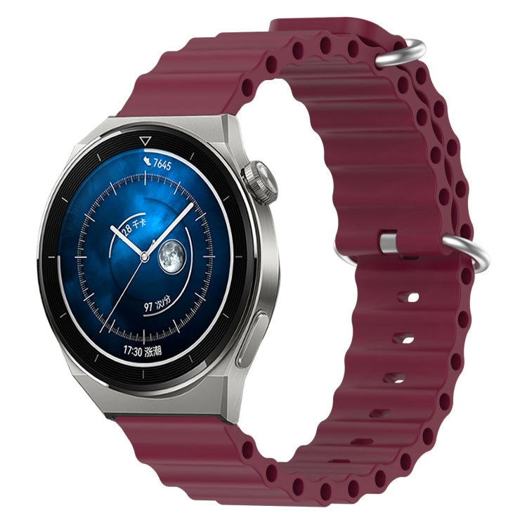 For Huawei Watch GT3 Pro 43mm 20mm Ocean Style Silicone Solid Color Watch Band