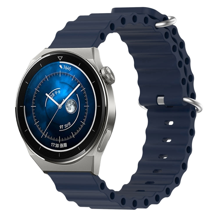 For Huawei Watch GT3 Pro 43mm 20mm Ocean Style Silicone Solid Color Watch Band