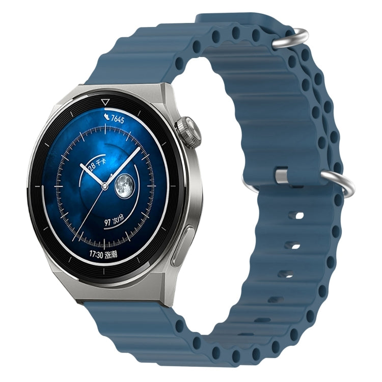 For Huawei Watch GT3 Pro 43mm 20mm Ocean Style Silicone Solid Color Watch Band