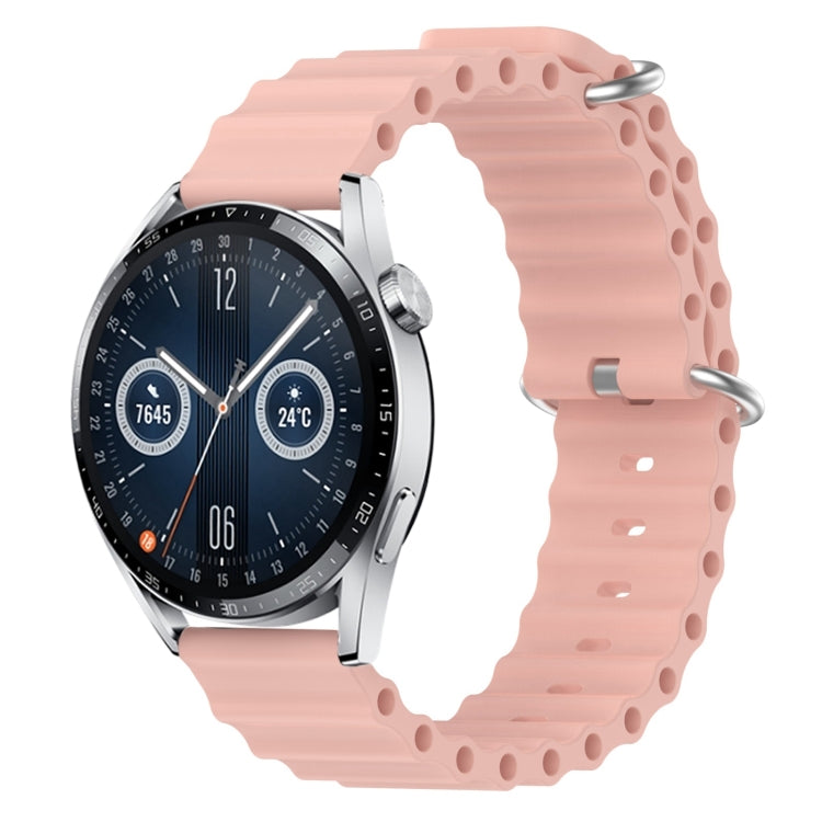 For Huawei Watch GT3 42mm 20mm Ocean Style Silicone Solid Color Watch Band