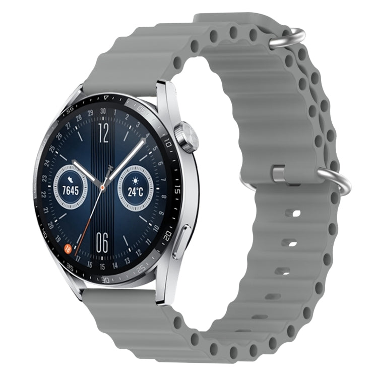 For Huawei Watch GT3 42mm 20mm Ocean Style Silicone Solid Color Watch Band
