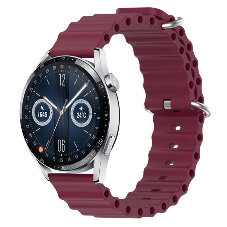 For Huawei Watch GT3 42mm 20mm Ocean Style Silicone Solid Color Watch Band