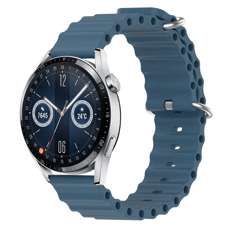 For Huawei Watch GT3 42mm 20mm Ocean Style Silicone Solid Color Watch Band