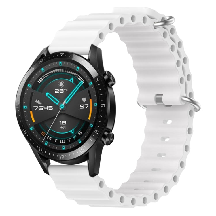 For Huawei Watch GT2 42mm 20mm Ocean Style Silicone Solid Color Watch Band