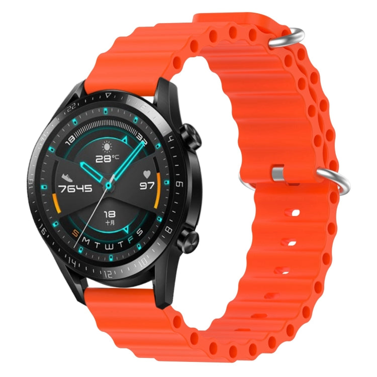 For Huawei Watch GT2 42mm 20mm Ocean Style Silicone Solid Color Watch Band