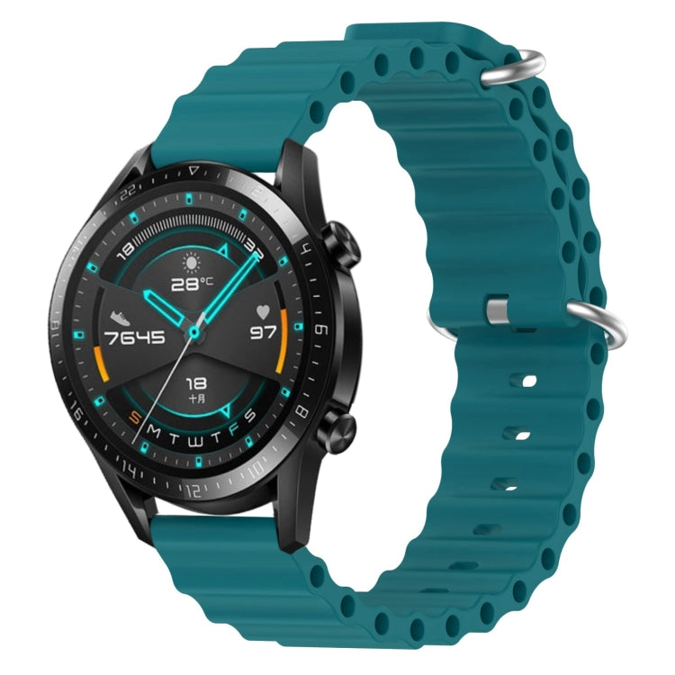 For Huawei Watch GT2 42mm 20mm Ocean Style Silicone Solid Color Watch Band