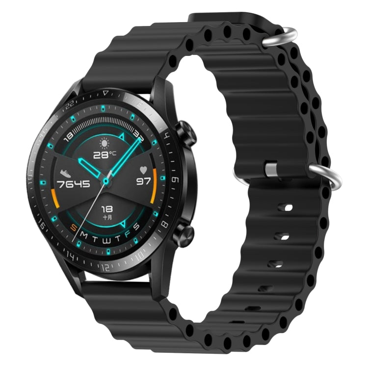 For Huawei Watch GT2 42mm 20mm Ocean Style Silicone Solid Color Watch Band