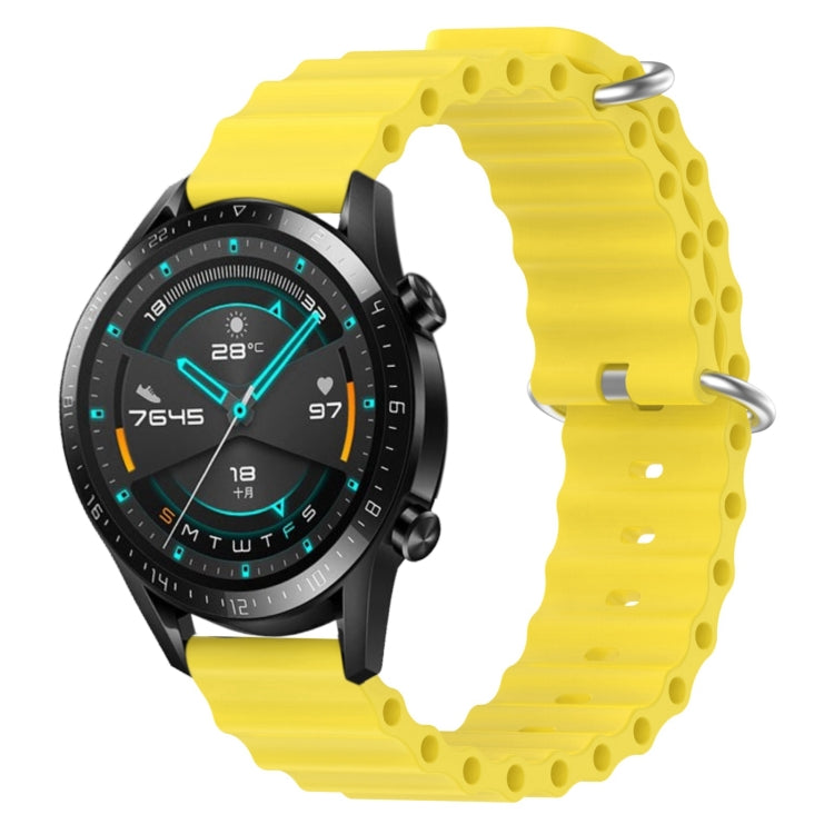 For Huawei Watch GT2 42mm 20mm Ocean Style Silicone Solid Color Watch Band