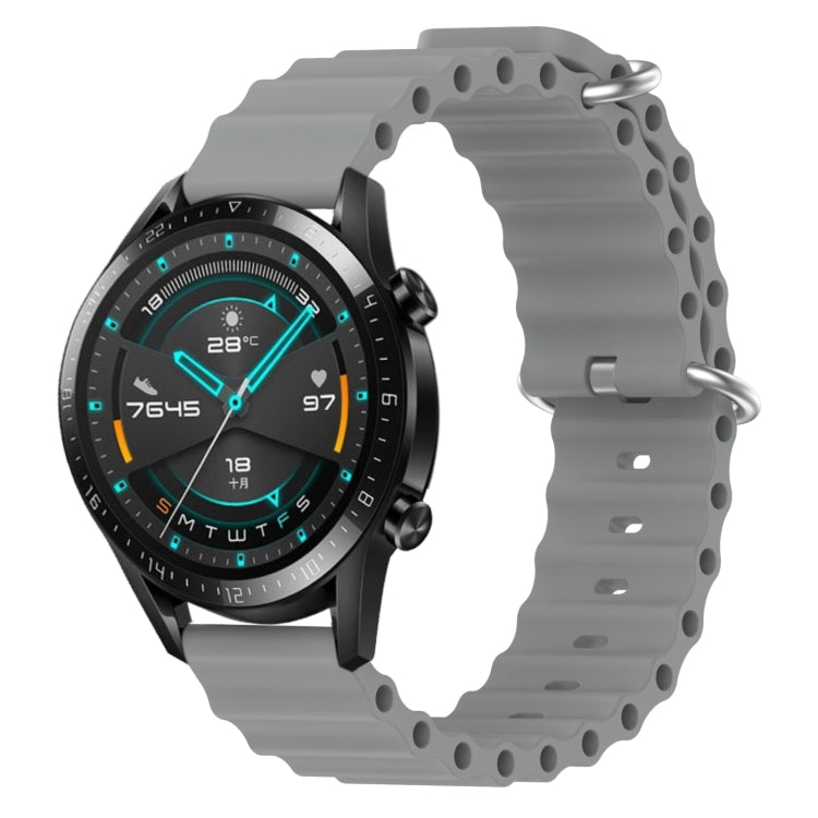 For Huawei Watch GT2 42mm 20mm Ocean Style Silicone Solid Color Watch Band