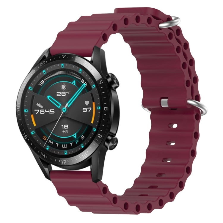 For Huawei Watch GT2 42mm 20mm Ocean Style Silicone Solid Color Watch Band