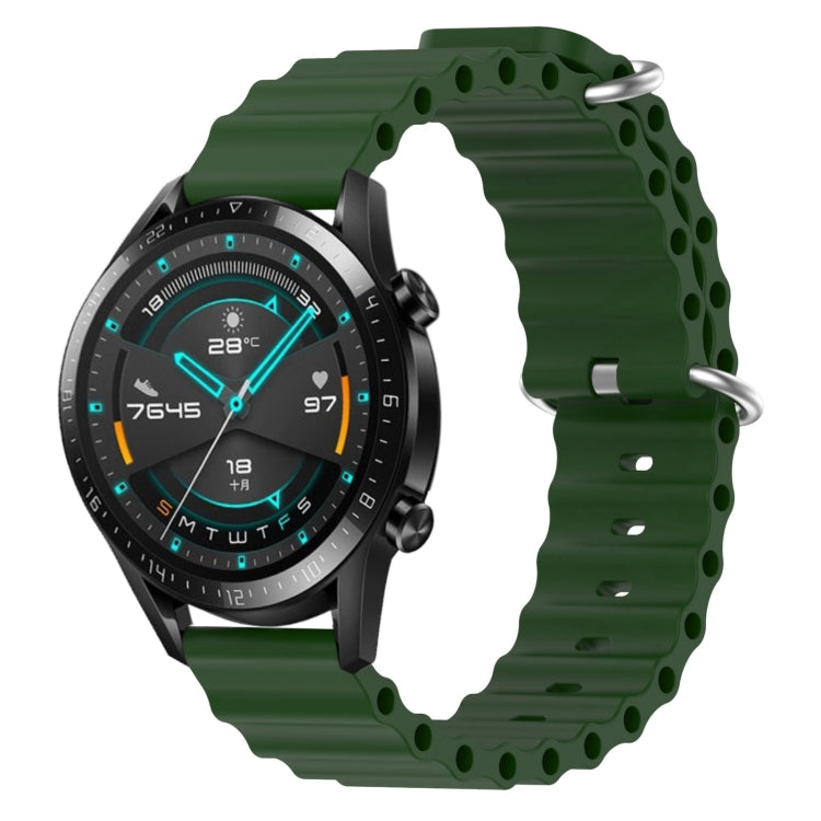 For Huawei Watch GT2 42mm 20mm Ocean Style Silicone Solid Color Watch Band