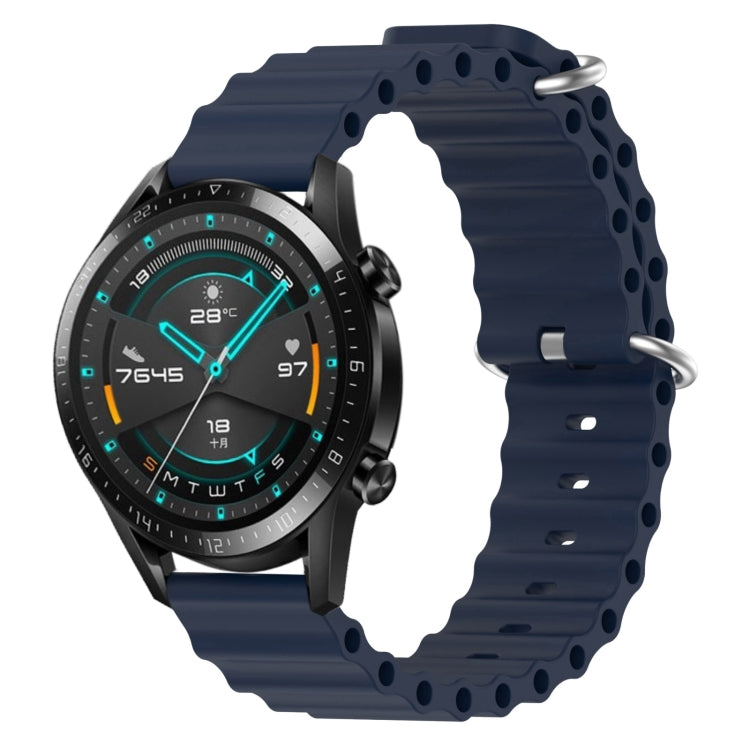 For Huawei Watch GT2 42mm 20mm Ocean Style Silicone Solid Color Watch Band