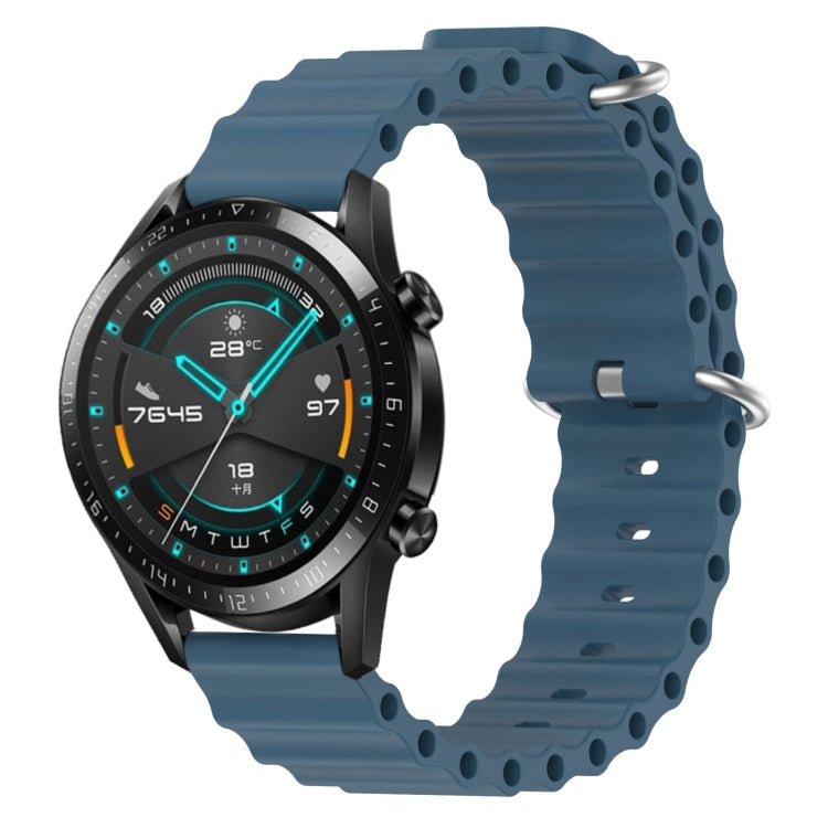 For Huawei Watch GT2 42mm 20mm Ocean Style Silicone Solid Color Watch Band
