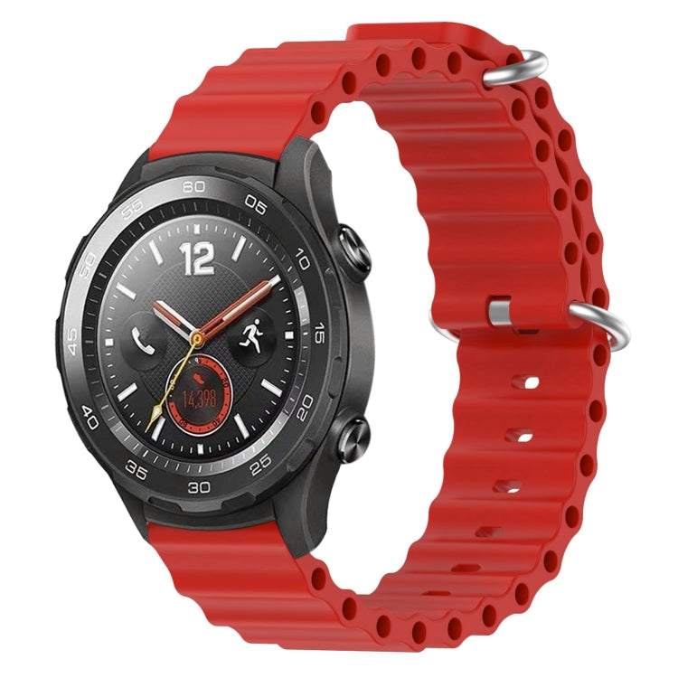 For Huawei Watch 2 20mm Ocean Style Silicone Solid Color Watch Band