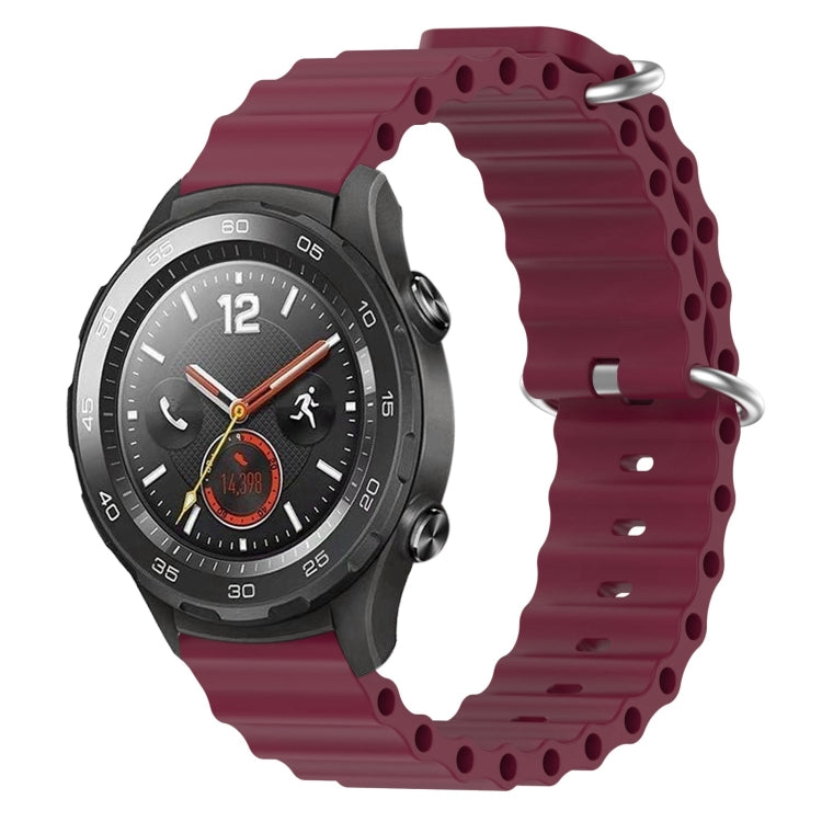 For Huawei Watch 2 20mm Ocean Style Silicone Solid Color Watch Band