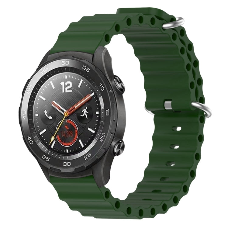 For Huawei Watch 2 20mm Ocean Style Silicone Solid Color Watch Band