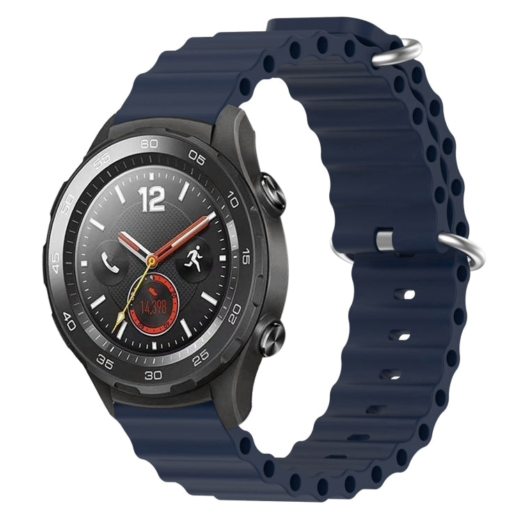 For Huawei Watch 2 20mm Ocean Style Silicone Solid Color Watch Band