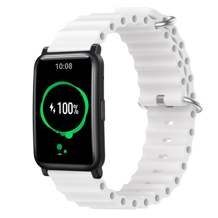 For Honor Watch ES 20mm Ocean Style Silicone Solid Color Watch Band