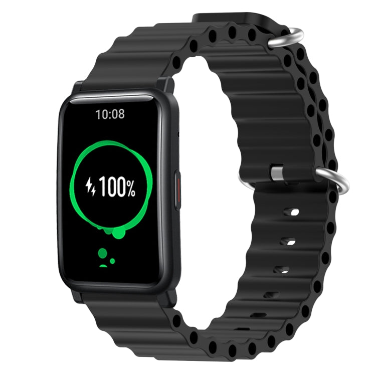 For Honor Watch ES 20mm Ocean Style Silicone Solid Color Watch Band