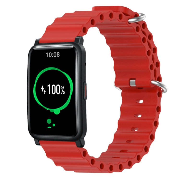 For Honor Watch ES 20mm Ocean Style Silicone Solid Color Watch Band