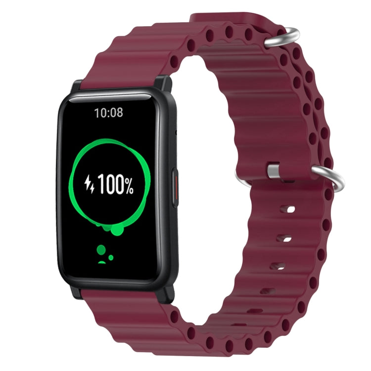 For Honor Watch ES 20mm Ocean Style Silicone Solid Color Watch Band