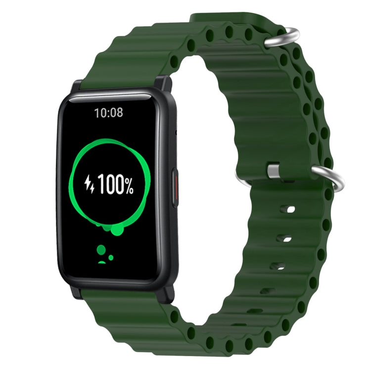 For Honor Watch ES 20mm Ocean Style Silicone Solid Color Watch Band