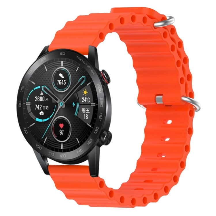 For Honor MagicWatch2 42mm 20mm Ocean Style Silicone Solid Color Watch Band