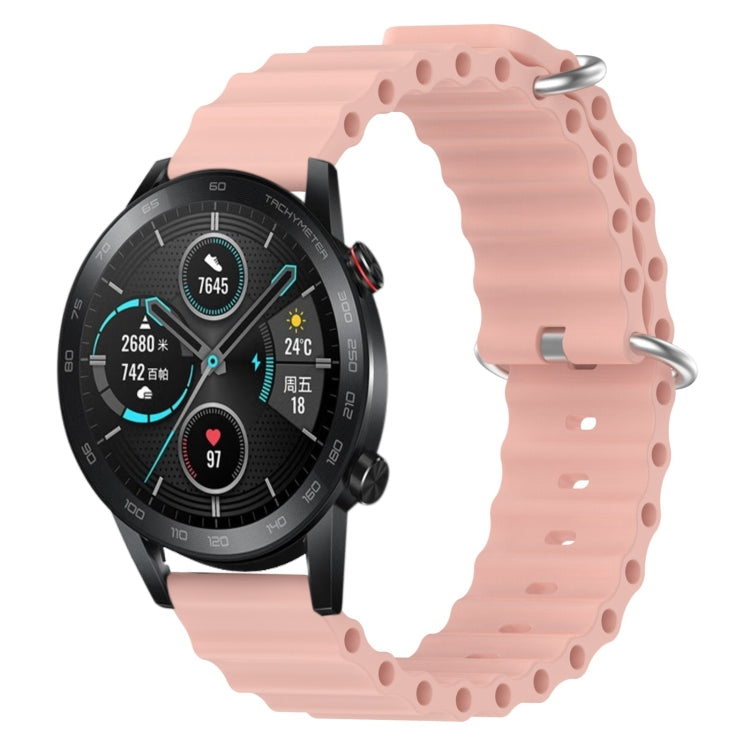 For Honor MagicWatch2 42mm 20mm Ocean Style Silicone Solid Color Watch Band