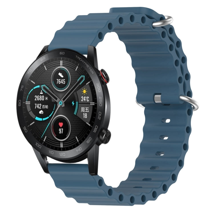 For Honor MagicWatch2 42mm 20mm Ocean Style Silicone Solid Color Watch Band
