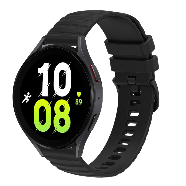 For Samsung Galaxy Watch5 / 5 Pro 20mm Wavy Dotted Solid-Color Silicone Watch Band
