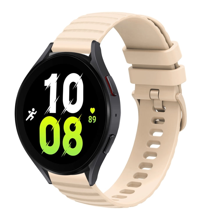 For Samsung Galaxy Watch5 / 5 Pro 20mm Wavy Dotted Solid-Color Silicone Watch Band