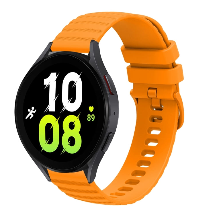 For Samsung Galaxy Watch5 / 5 Pro 20mm Wavy Dotted Solid-Color Silicone Watch Band