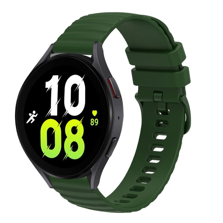 For Samsung Galaxy Watch5 / 5 Pro 20mm Wavy Dotted Solid-Color Silicone Watch Band