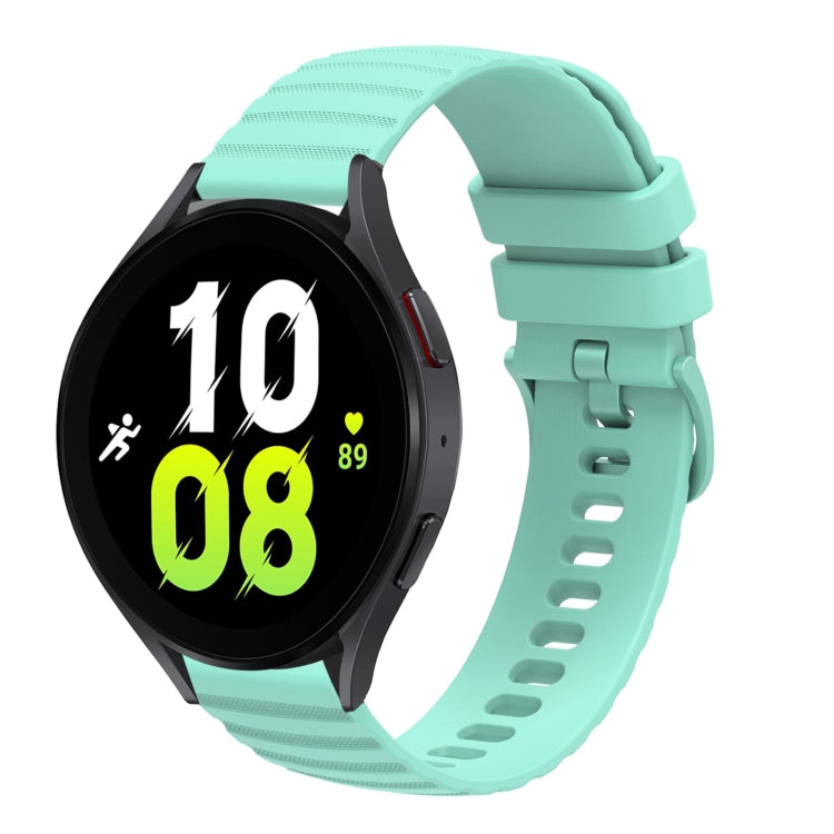 For Samsung Galaxy Watch5 / 5 Pro 20mm Wavy Dotted Solid-Color Silicone Watch Band