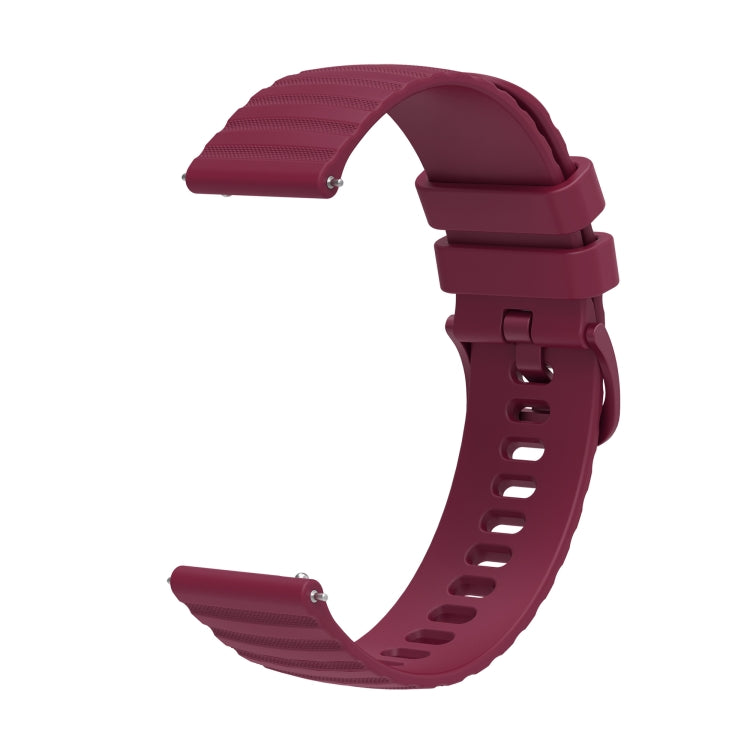 For Samsung Galaxy Watch5 / 5 Pro 20mm Wavy Dotted Solid-Color Silicone Watch Band