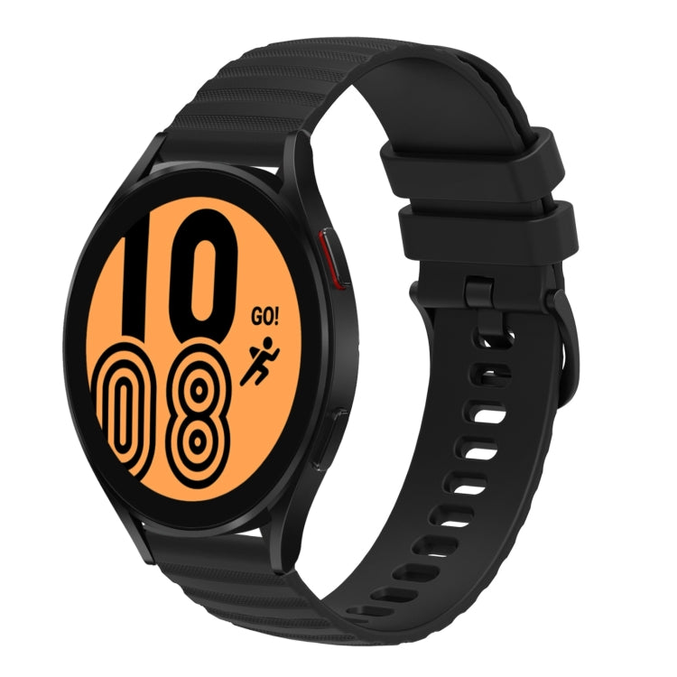 For Samsung Galaxy Watch4 40mm/44mm  20mm Wavy Dotted Solid-Color Silicone Watch Band