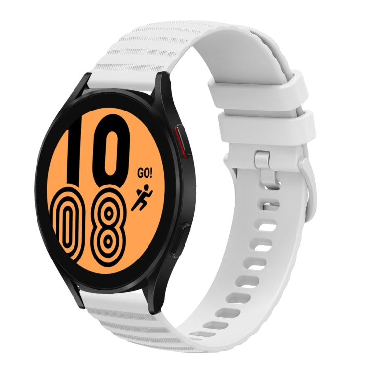 For Samsung Galaxy Watch4 40mm/44mm  20mm Wavy Dotted Solid-Color Silicone Watch Band