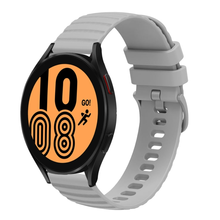 For Samsung Galaxy Watch4 40mm/44mm  20mm Wavy Dotted Solid-Color Silicone Watch Band