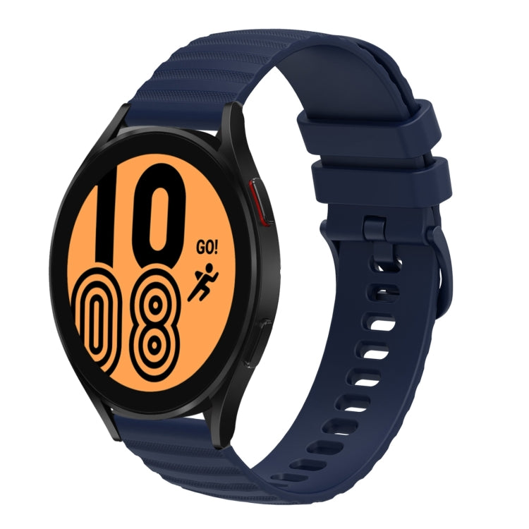 For Samsung Galaxy Watch4 40mm/44mm  20mm Wavy Dotted Solid-Color Silicone Watch Band