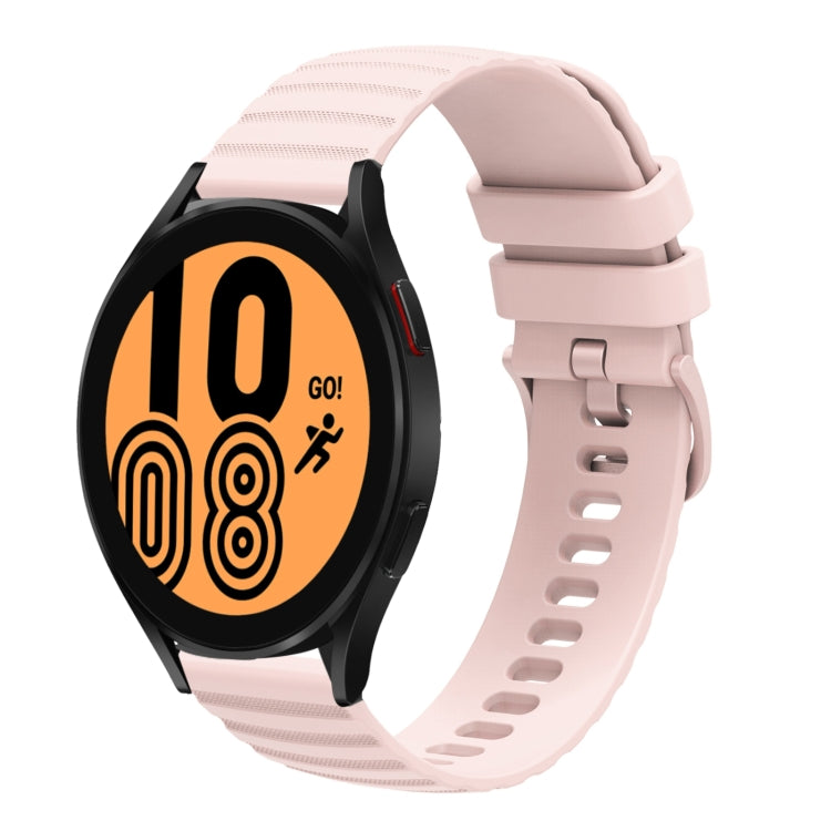 For Samsung Galaxy Watch4 40mm/44mm  20mm Wavy Dotted Solid-Color Silicone Watch Band