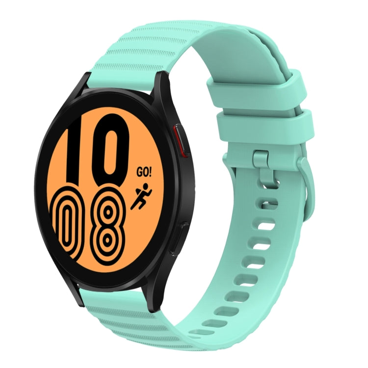 For Samsung Galaxy Watch4 40mm/44mm  20mm Wavy Dotted Solid-Color Silicone Watch Band