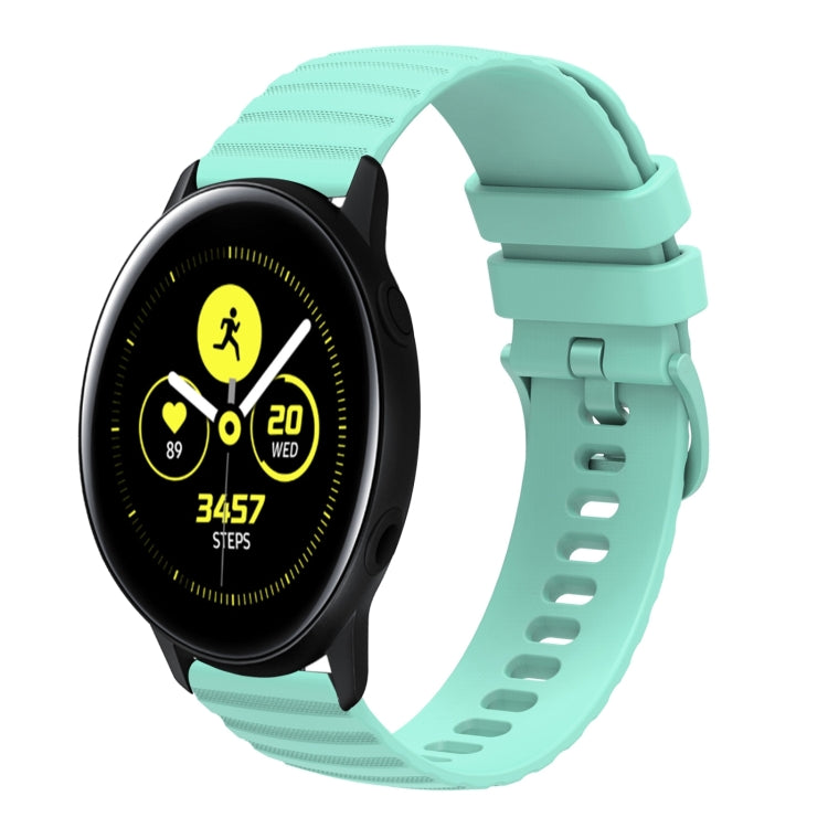 For Samsung Galaxy Watch Active 40mm 20mm Wavy Dotted Solid-Color Silicone Watch Band