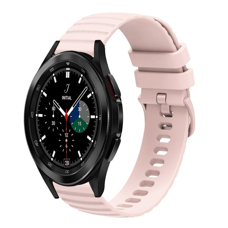 For Samsung Galaxy Watch4 Classic 42mm/46mm 20mm Wavy Dotted Solid-Color Silicone Watch Band